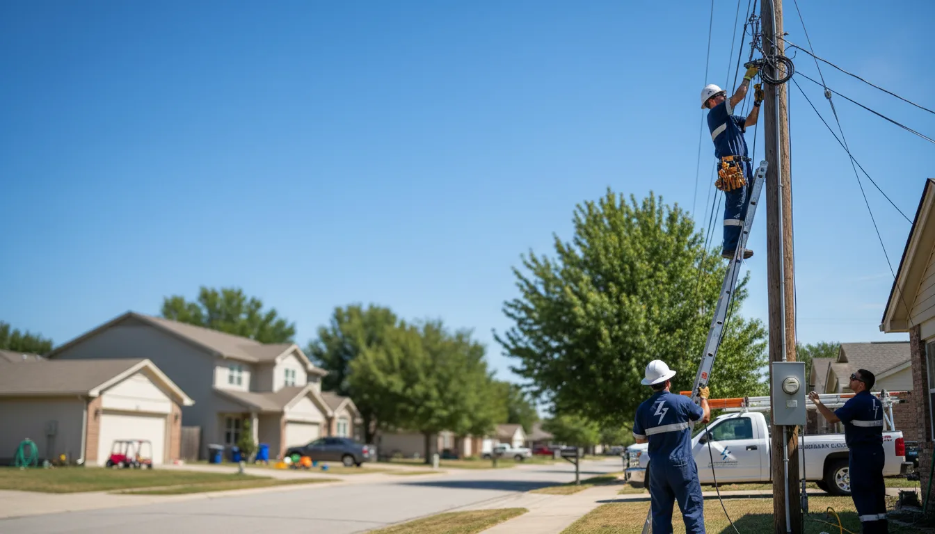 Residential electrician providing installation services in Enigma, GA